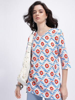 Anouk Rustic Women Printed Straight Kurta(Multicolor)