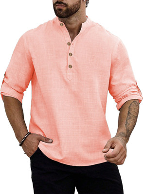 HouseOfCommon Men Self Design Straight Kurta(Multicolor)