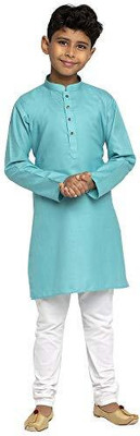 kraft india Boys Solid Straight Kurta(Light Green)