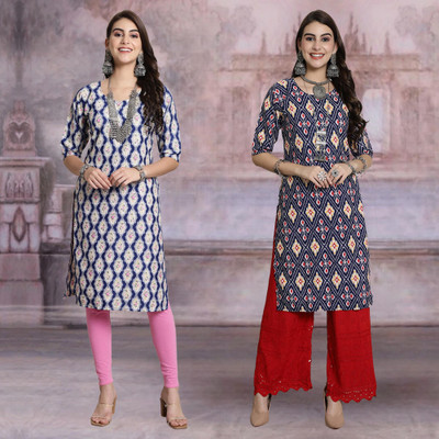 Moda Rapido Women Printed A-line Kurta(Multicolor)