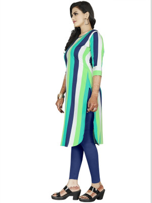 Modli 20 Fashion Women Striped Straight Kurta(Multicolor)