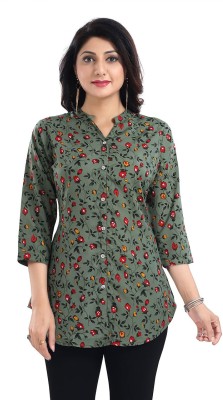 Meher Impex Casual Printed Women Green Top