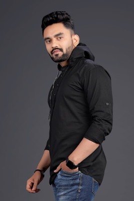 VELLOSTA Men Solid A-line Kurta(Black)