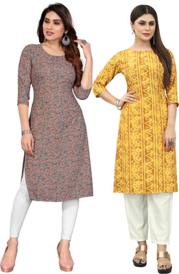 MARIDI FASHION Women Self Design Straight Kurta(Multicolor)