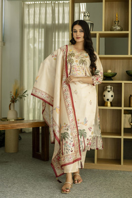 TVASMI Embroidered Kurta, Trouser/Pant & Dupatta Set