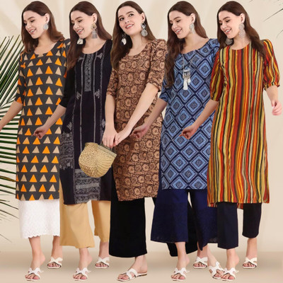 EthnicBasket Women Printed A-line Kurta(Multicolor)