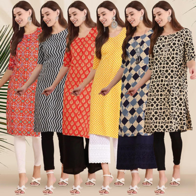 EthnicBasket Women Printed A-line Kurta(Multicolor)