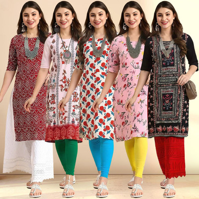 EthnicBasket Women Printed A-line Kurta(Multicolor)