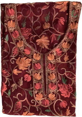 Warm Worth Women Embroidered A-line Kurta(Maroon)