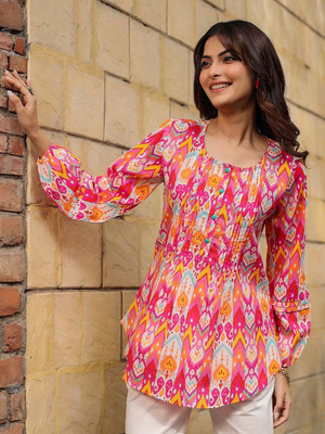 Jixpox Women Abstract A-line Kurta(Multicolor)