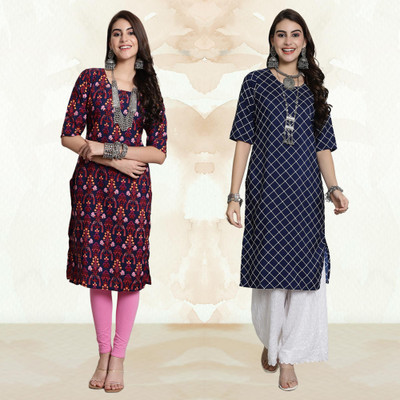 Moda Rapido Women Printed A-line Kurta(Multicolor)