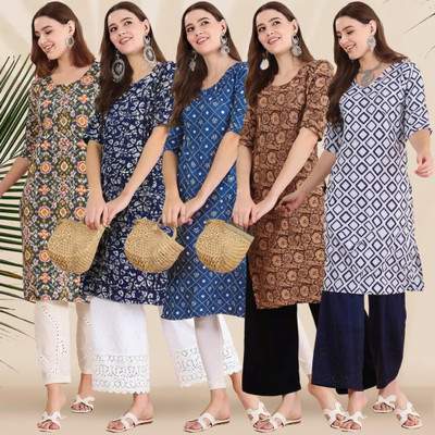 EthnicBasket Women Printed A-line Kurta(Multicolor)