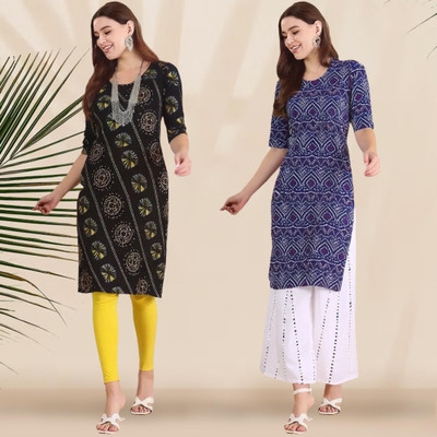 EthnicBasket Women Printed A-line Kurta(Multicolor)