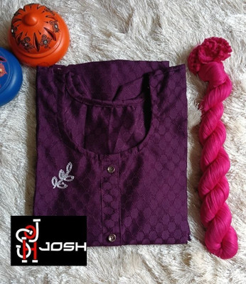 Josh Women Solid A-line Kurta(Purple)