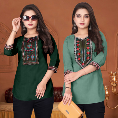HELLY512 Women Embroidered A-line Kurta(Multicolor)