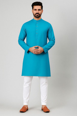 steadman Men Solid Ethnic Dress Kurta(Light Blue)