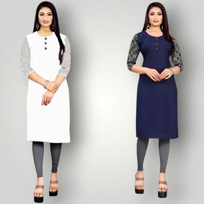 Coft Women Solid Straight Kurta(Multicolor)