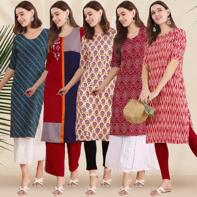 EthnicBasket Women Printed A-line Kurta(Multicolor)