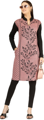 VEMRIS Women Woven Design Straight Kurta(Multicolor)