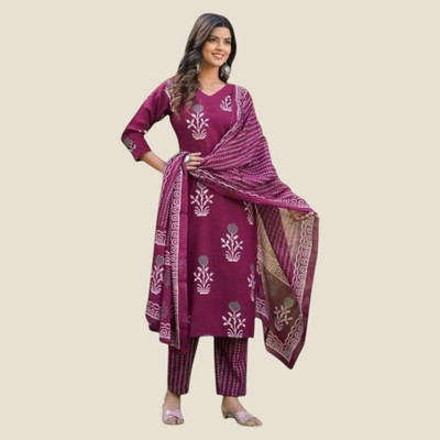 HouseOfCommon Women Patchwork, Solid, Woven Design, Applique, Paisley, Self Design Straight Kurta(Blue)