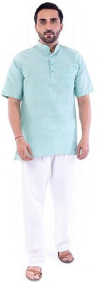 DESHBANDHU DBK Men Solid Straight Kurta(Green)