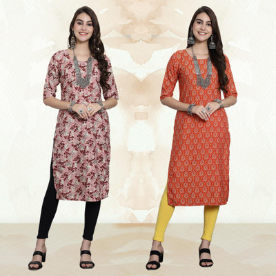 Moda Rapido Women Printed A-line Kurta(Multicolor)