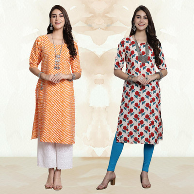 Moda Rapido Women Printed A-line Kurta(Multicolor)
