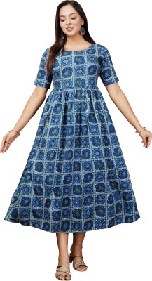 Shree Ganesh Fashion Women Floral Print Anarkali Kurta(Blue)