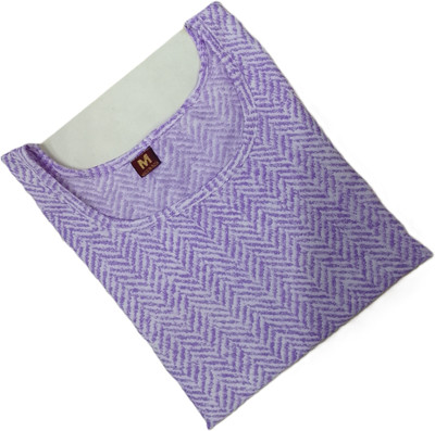 deshmi fashion Women Printed A-line Kurta(Purple, White)