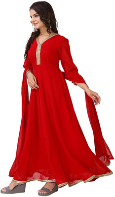 Aether Fashion Women Solid Anarkali Kurta(Multicolor)