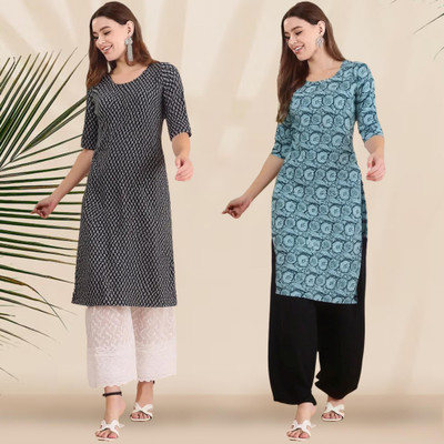 1 Stop Fashion Women Printed A-line Kurta(Multicolor)