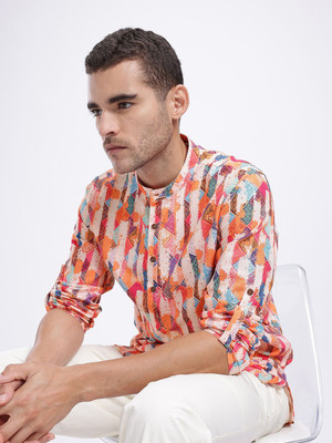 Anouk Rustic Men Printed Straight Kurta(Multicolor)