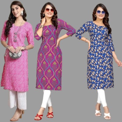 Parimal Enterprise Women Printed A-line Kurta(Multicolor)