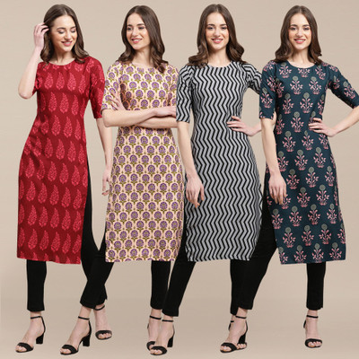 EthnicBasket Women Printed A-line Kurta(Multicolor)