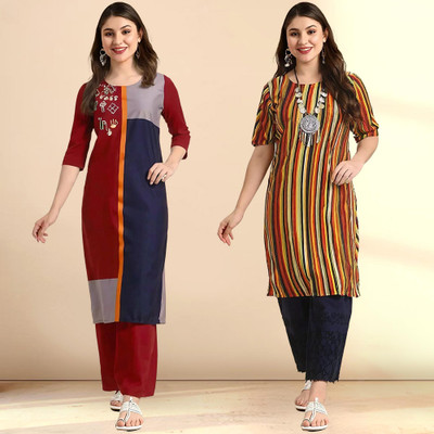 1 Stop Fashion Women Printed A-line Kurta(Multicolor)