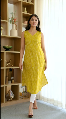 Fyunl Women Printed Straight Kurta(Multicolor)