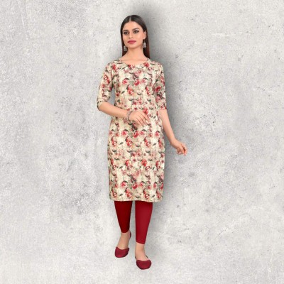 Wow Ethnic Women Printed, Floral Print A-line Kurta(Multicolor)