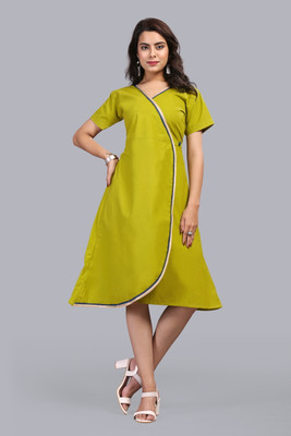 NEw BHARAT SALES Women Solid Anarkali Kurta(Light Green)