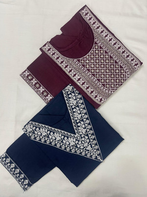 SISTO Women Chikan Embroidery A-line Kurta(Multicolor)