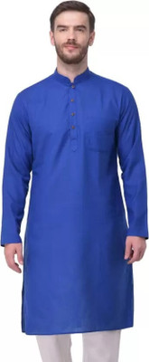 Super Westan Men Solid Straight Kurta(White)