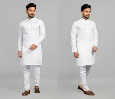 Fashionfricks Men Solid Straight Kurta(Multicolor)