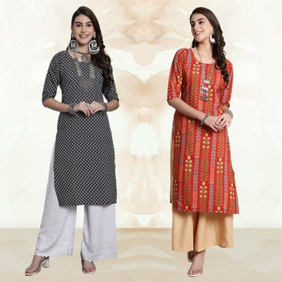 Moda Rapido Women Printed A-line Kurta(Multicolor)