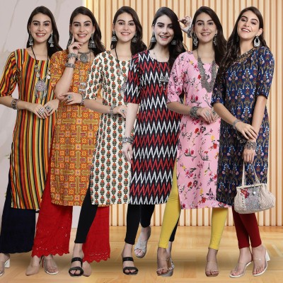 EthnicBasket Women Printed A-line Kurta(Multicolor)