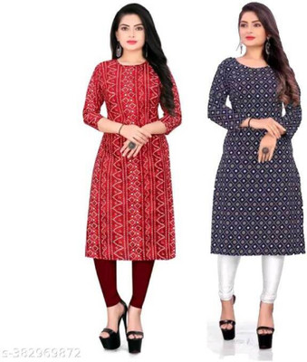 MIROSELLY CREATION Women Printed A-line Kurta(Multicolor)