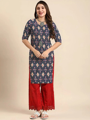 EthnicBasket Women Printed A-line Kurta(Multicolor)