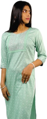 Invastra Women Floral Print A-line Kurta(Light Green)