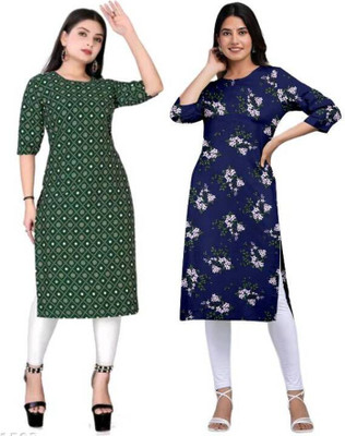 MIROSELLY CREATION Women Printed A-line Kurta(Multicolor)