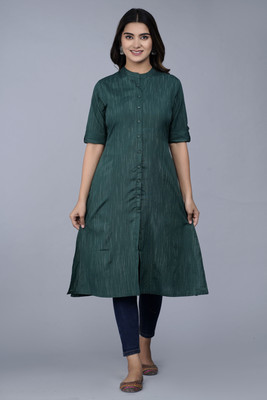 EMPIRE STYLE Women Solid A-line Kurta(Green)