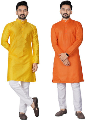 DHASU TRENDZ Men Solid Straight Kurta(Multicolor)