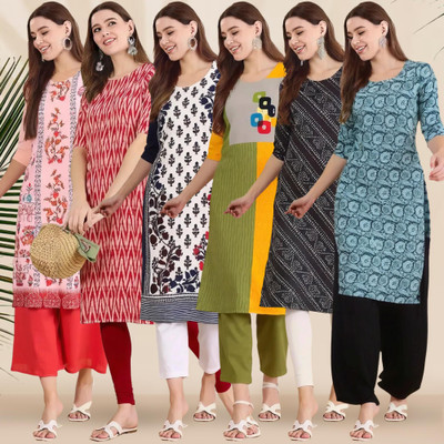 1 Stop Fashion Women Printed A-line Kurta(Multicolor)